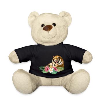 Tiger, Tropical Animal, Big Cat - Teddy Bear - black - Front
