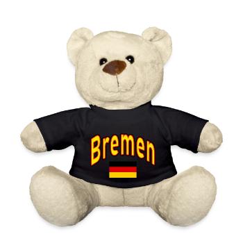 Bremen germany flag - Teddy Bear - black - Front