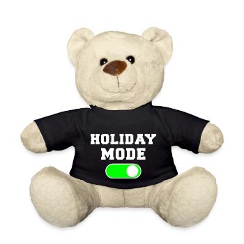 Urlaubsmodus Lustig Weihnachten Urlaub - Teddy - Schwarz - Vorne