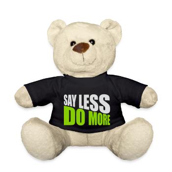 Dire moins faire plus - Nounours - noir - Devant