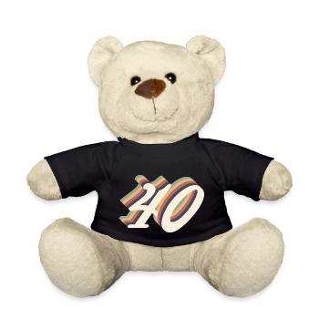 40ème anniversaire vintage - Nounours - noir - Devant