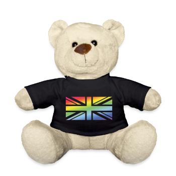 Union Jack / Rainbow Flag (Grande-Bretagne / Royaume-Uni) - Nounours - noir - Devant