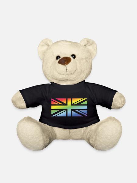 Union Jack / Regenbogenfahne (United Kingdom) - Teddy - Schwarz