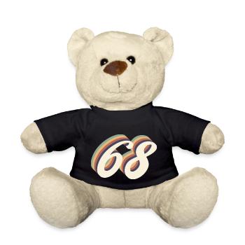 68ème anniversaire vintage - Nounours - noir - Devant