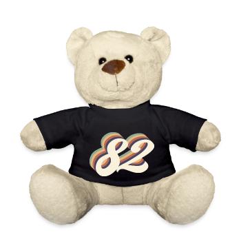 82ème anniversaire vintage - Nounours - noir - Devant