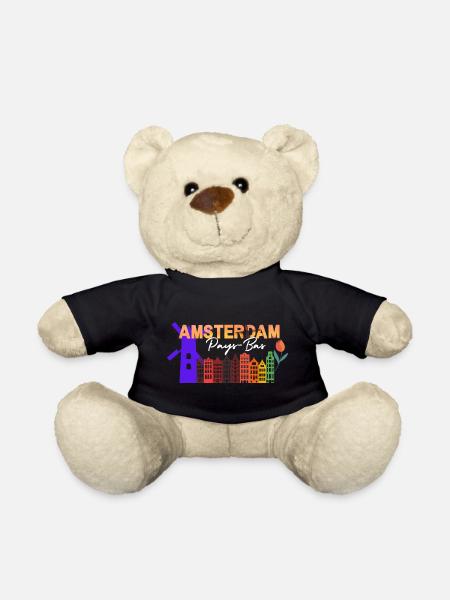 Amsterdam Skyline Tulip Gradient - Teddy Bear - black