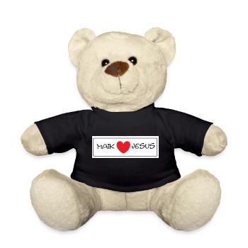 Maik liebt Jesus - Teddy - Schwarz - Vorne