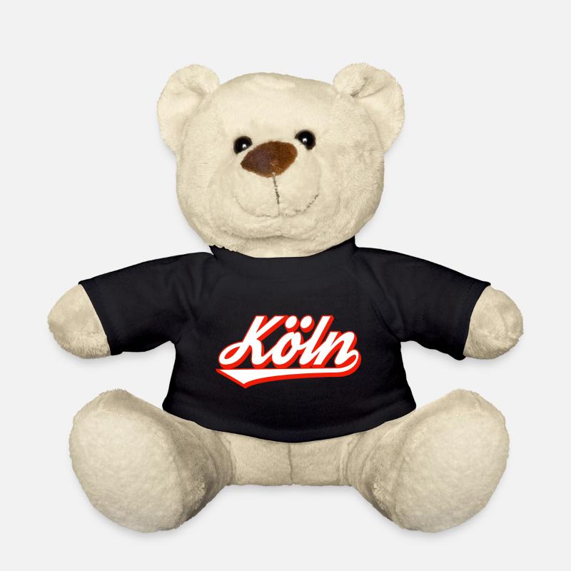 Köln Schriftzug Design mit roter Kontur - Teddy - Schwarz