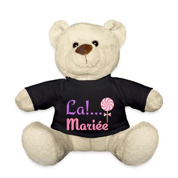 Imprimé "La Mariée" - Pour une journée spéciale - Nounours - noir - Devant