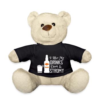 J’aime mes boissons Dark & Stromy Rum Boire - Nounours - noir - Devant