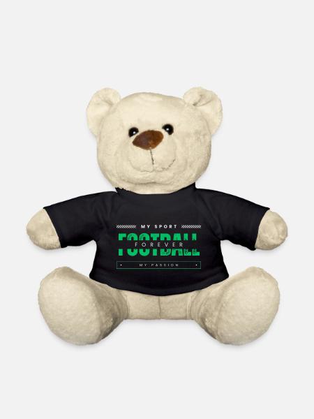 Football my sport my passion green - Teddy Bear - black
