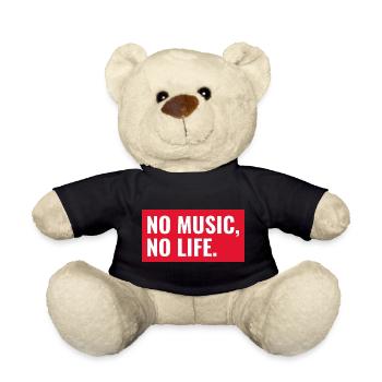Music statement on red background - Teddy Bear - black - Front