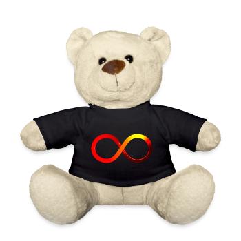 Infinite Infinity Symbol Red Orange Yellow - Teddy Bear - black - Front