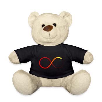 Infinite Infinity Symbol Red Orange Yellow V2 - Teddy Bear - black - Front