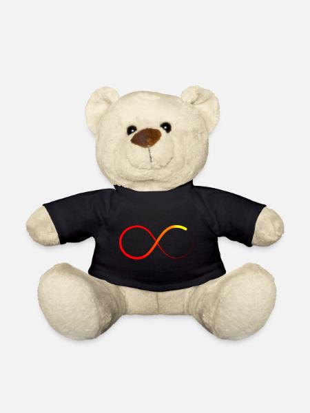 Unendlich Unendlichkeit Symbol rot orange gelb V2 - Teddy - Schwarz