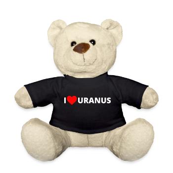 I Love Uranus Hell - Teddy Bear - black - Front