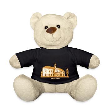 Magdeburg Old Town Hall Saxony-Anhalt - Teddy Bear - black - Front