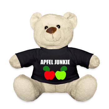 Apfel junkie - Teddy - Schwarz - Vorne