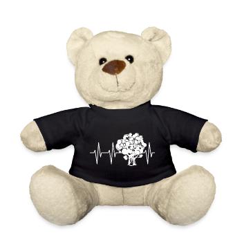 Herzschlag Puls Baum Illustration Natur icon Logo - Teddy - Schwarz - Vorne