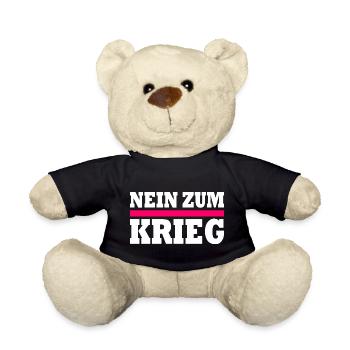 Nein zum krieg - Teddy - Schwarz - Vorne