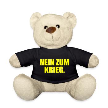 Nein zum krieg - Teddy - Schwarz - Vorne