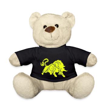 Stier Stierkopf Kopf Logo Steak Beast Gym Horn - Teddy - Schwarz - Vorne
