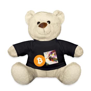 Krypto Creation Hand 6 Bitcoin BTC - Teddy - Schwarz - Vorne
