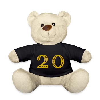 20. 20 YEARS. 20th ANNIVERSARY. 20TH ANNIVERSARY. - Teddy Bear - black - Front