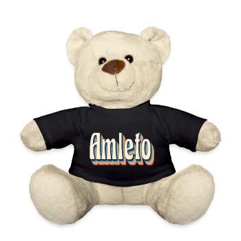 Vintage Retro Hamlet T-Shirt T-Shirt Gift Idea - Teddy Bear - black - Front