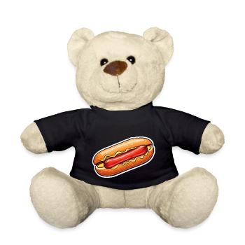 hot dog - Teddy Bear - black - Front