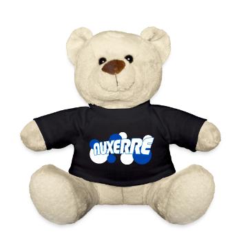 Auxerre Retro Typo Bleu - Nounours - noir - Devant