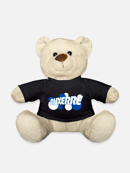 Auxerre Retro Typo Bleu - Nounours - noir