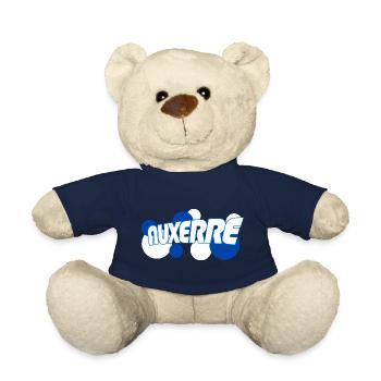 Auxerre Retro Typo Blue - Teddy Bear - french navy - Front