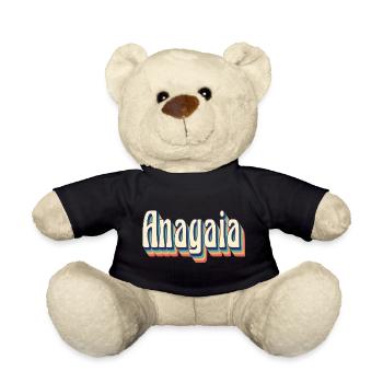 Idée cadeau vintage rétro t-shirt Anagaia t-shirt - Nounours - noir - Devant
