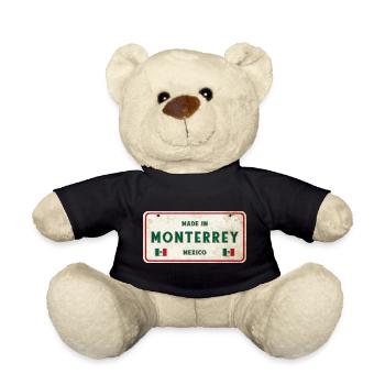 Monterrey Mexiko Vintage Schild Design - Teddy - Schwarz - Vorne