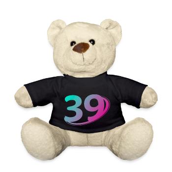 Number 39 multicolor - Teddy Bear - black - Front