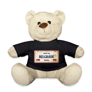 Belgrad Serbien Vintage Schild - Teddy - Schwarz - Vorne