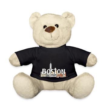 Boston USA Geschenkidee - Teddy - Schwarz - Vorne