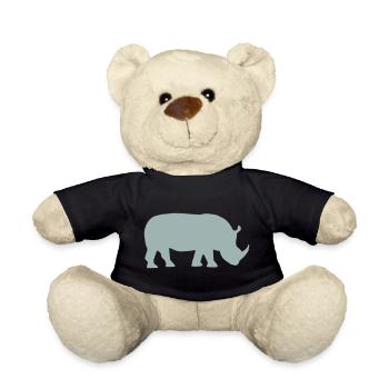 Rhinoceros - Teddy Bear - black - Front