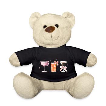 Cocktails coquettes élégants avec thé Bows - Nounours - noir - Devant