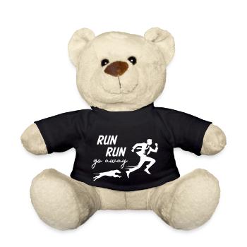 Run Away From Dog - Teddy Bear - black - Front