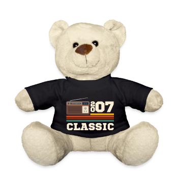 Anniversaire 2007 retro classic - Nounours - noir - Devant