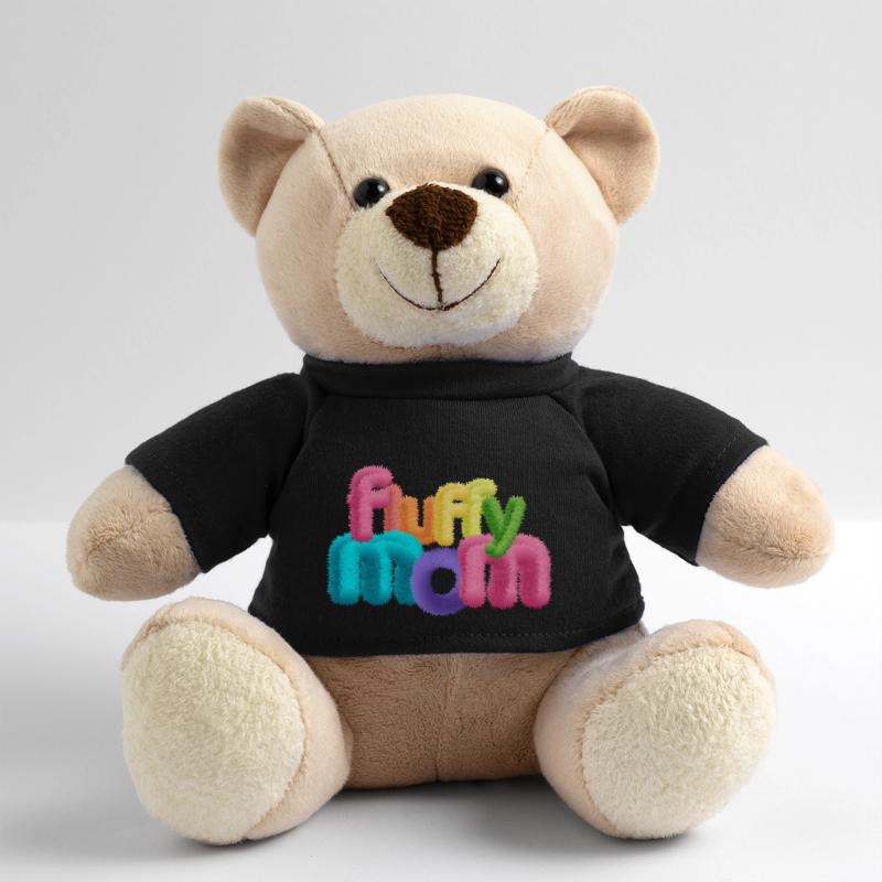 Fluffy Mom – Fluffy 3D Typography Teddy Bear