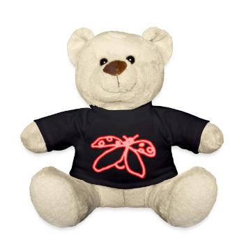 Neon Ladybug - Teddy Bear - black - Front