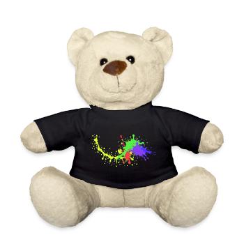 Colorful Party Design Underground - Teddy Bear - black - Front