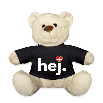 hej Denmark fan, Travel, Hobby, Copenhagen - Teddy Bear - black - Front