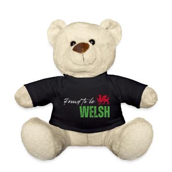 Stolzer Waliser, ich liebe Wales - Teddy - Schwarz - Vorne