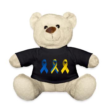 Ein Zeichen des Friedens für die Ukraine - Teddy - Schwarz - Vorne