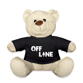 Offline – Natur, Wald & Outdoor Spruchmotiv - Teddy - Schwarz - Vorne
