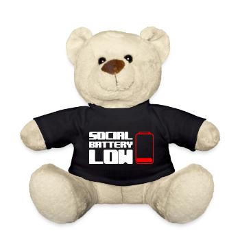 Geek Low Social Batterie - Teddy - Schwarz - Vorne